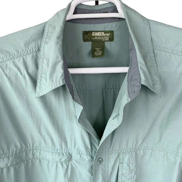 Gander Mtn. Outdoor Fishing Hiking Button Down Shirt Jacket Men Size 2XL Green - Picture 4 of 14